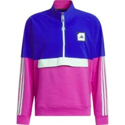 Adidas Layer Adicross 1/2-Zip Golf Anorak, Lila/pink/türkis