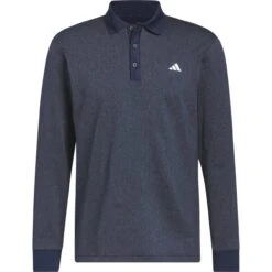Adidas Polo Heather, Langarm, Navy