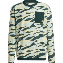 Adidas Pullover Texture-Print, Grün