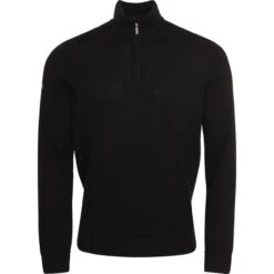 Callaway Pullover 1/4-Zip Merino Sweater, Schwarz