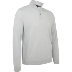 Callaway Pullover 1/4-Zip Merino Sweater, Silbergrau
