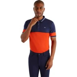 Calvin Klein Golf Polo Marshall, Blau/orange -J.Lindeberg Verkäufe calvin klein golf polo marshall blauorange blau 5059792 5 1280x1280