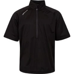 Cross® Cross Wind Pullover, Kurzarm, 4-Wege Stretch, Schwarz