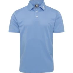 FootJoy Poloshirt Stretch Piquet, Athletic Fit, Kurzarm, Hellblau