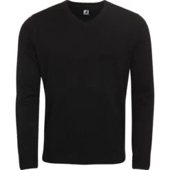 FootJoy Pullover Wool Blend V-Neck, Schwarz