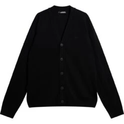 J.Lindeberg J. LINDEBERG Jacke Lucas Knitted Cardigan, Schwarz