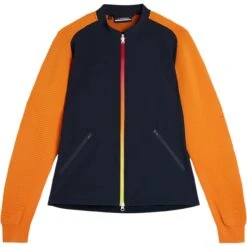 J.Lindeberg J. LINDEBERG Jacke Rolf Hybrid Knit, Navy/orange
