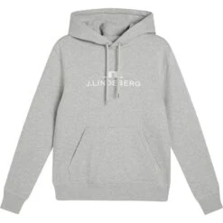 J.Lindeberg J. LINDEBERG Pullover Alpha Hood, Grau/weiß