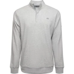 TRAVISMATHEW Layer Cloud Quarter Zip 2.0, Hellgrau